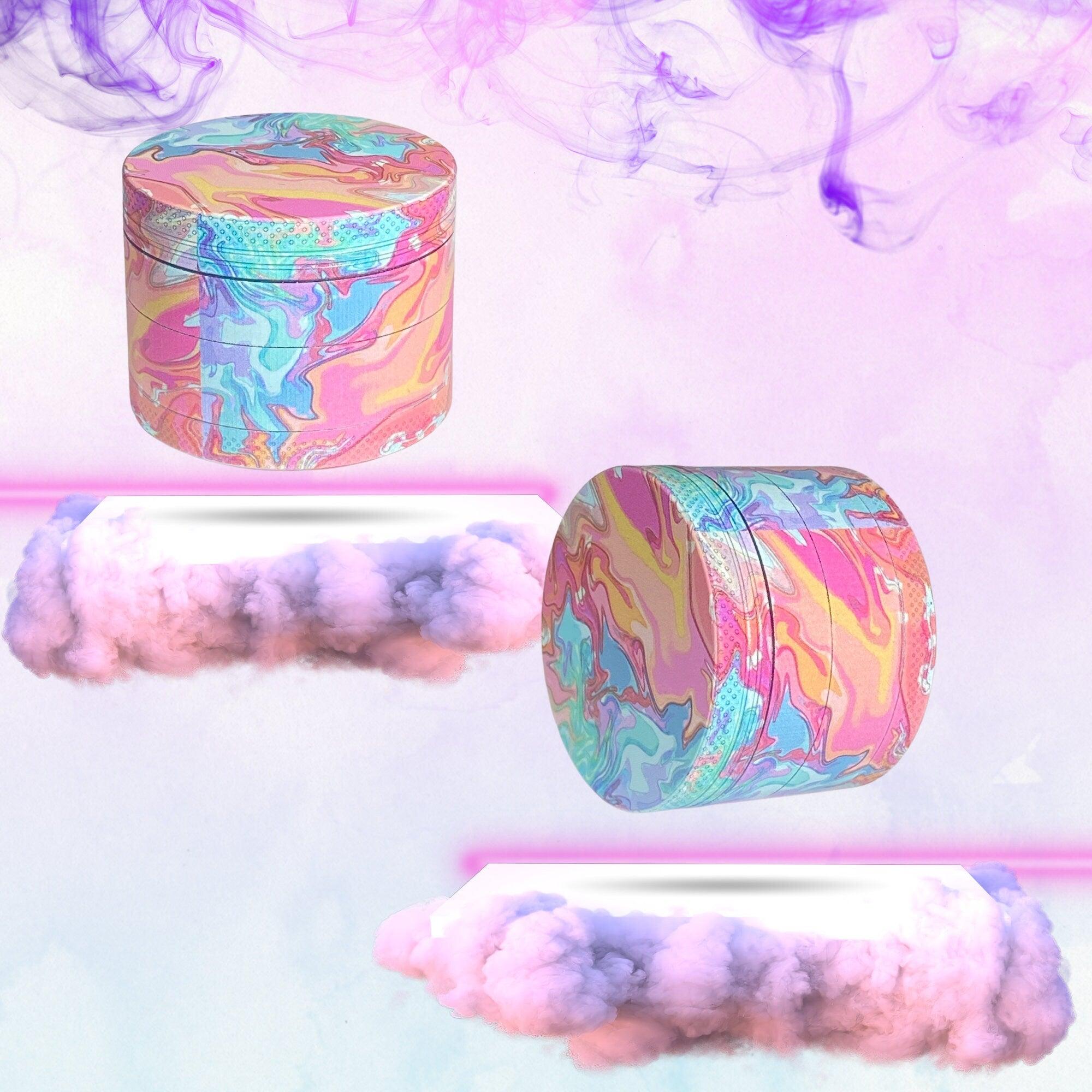 Cute Weed Grinder | cannabis grinders, weed accessories, 4 piece grinder, metal grinder, cannabis, Pink Psychedelic Trippy Herb Girly