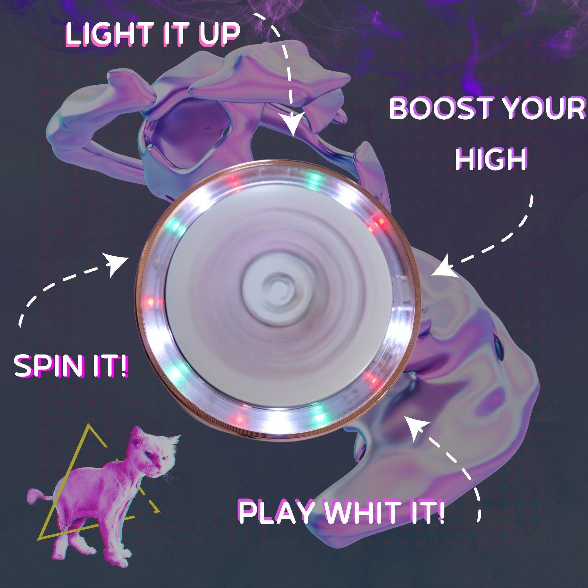 LED Grinder | Spinning Death Rabbit - Cyberpuffs