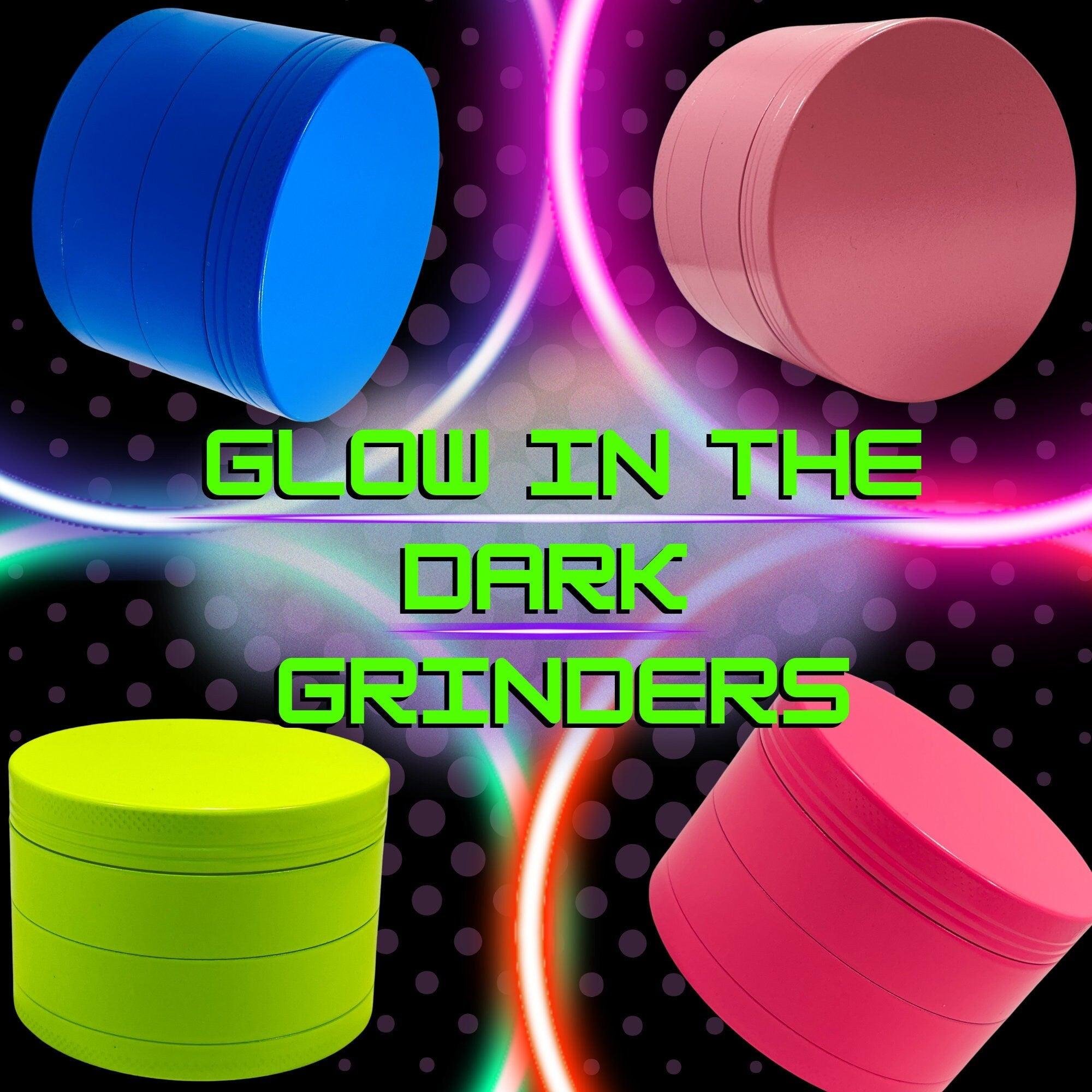 Glow in the Dark Herb Grinder: Big grinder, Smoking Accessories, 4 piece grinder, Girly herb grinder, BFF Gift, Huge Glowing Grinder,