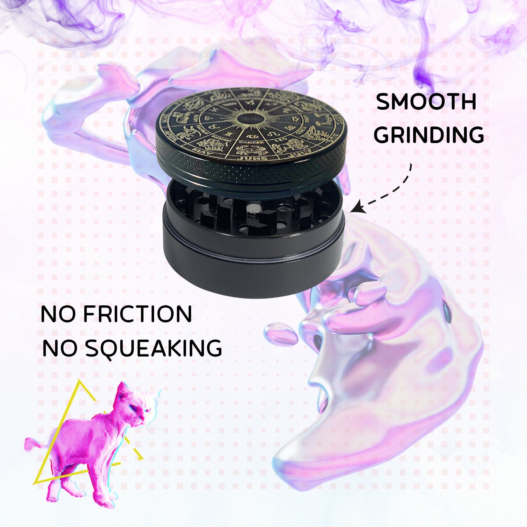 Astronomical Weed Grinder | cannabis grinders, weed accessories, astrology, metal grinder, cannabis, Space Psychedelic Trippy Herb Girly