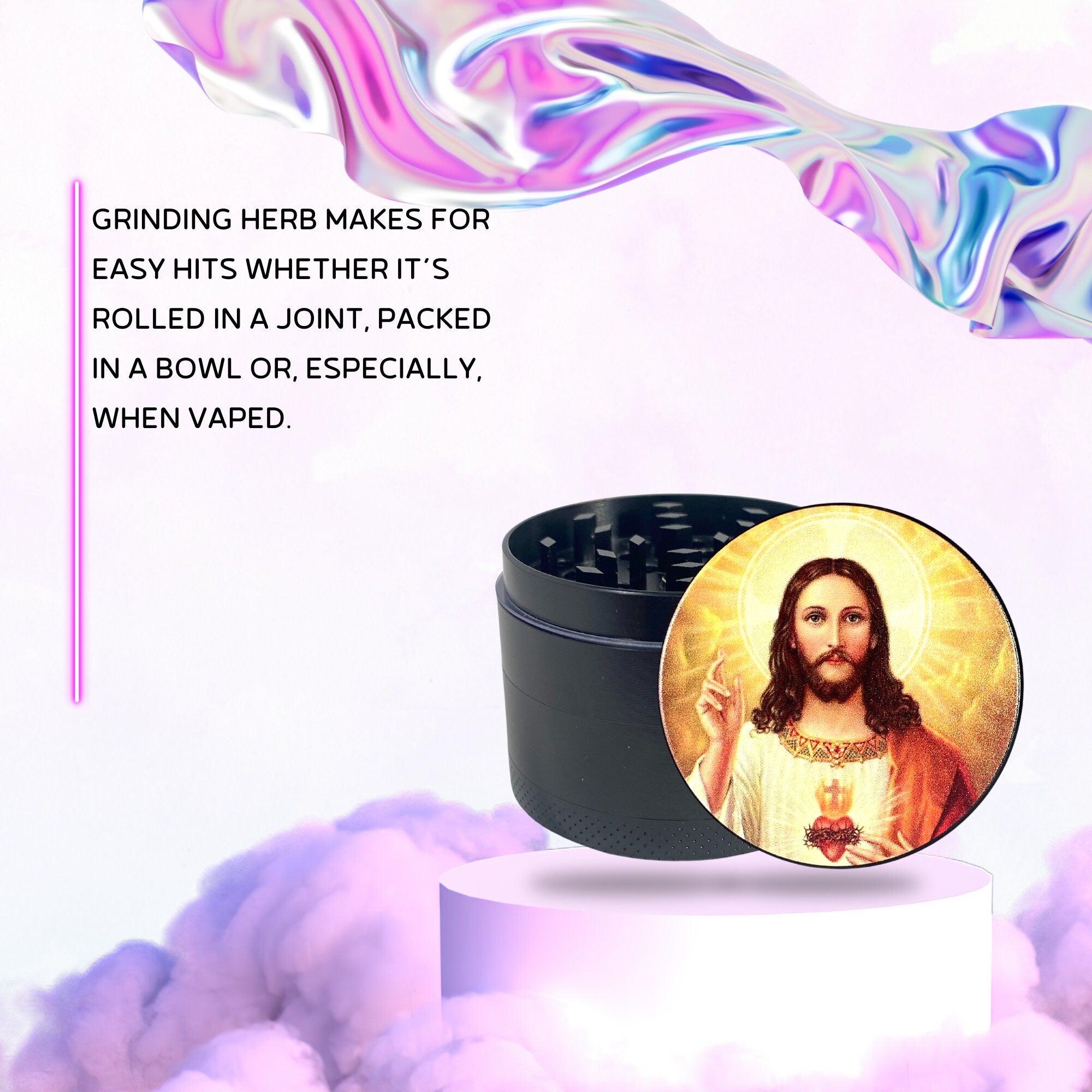 Jesus Weed Grinder | Christian Cool Funny, marijuana, cannabis grinders, accessories, 4 piece, cannabis, Religious  Psychedelic Trippy Herb