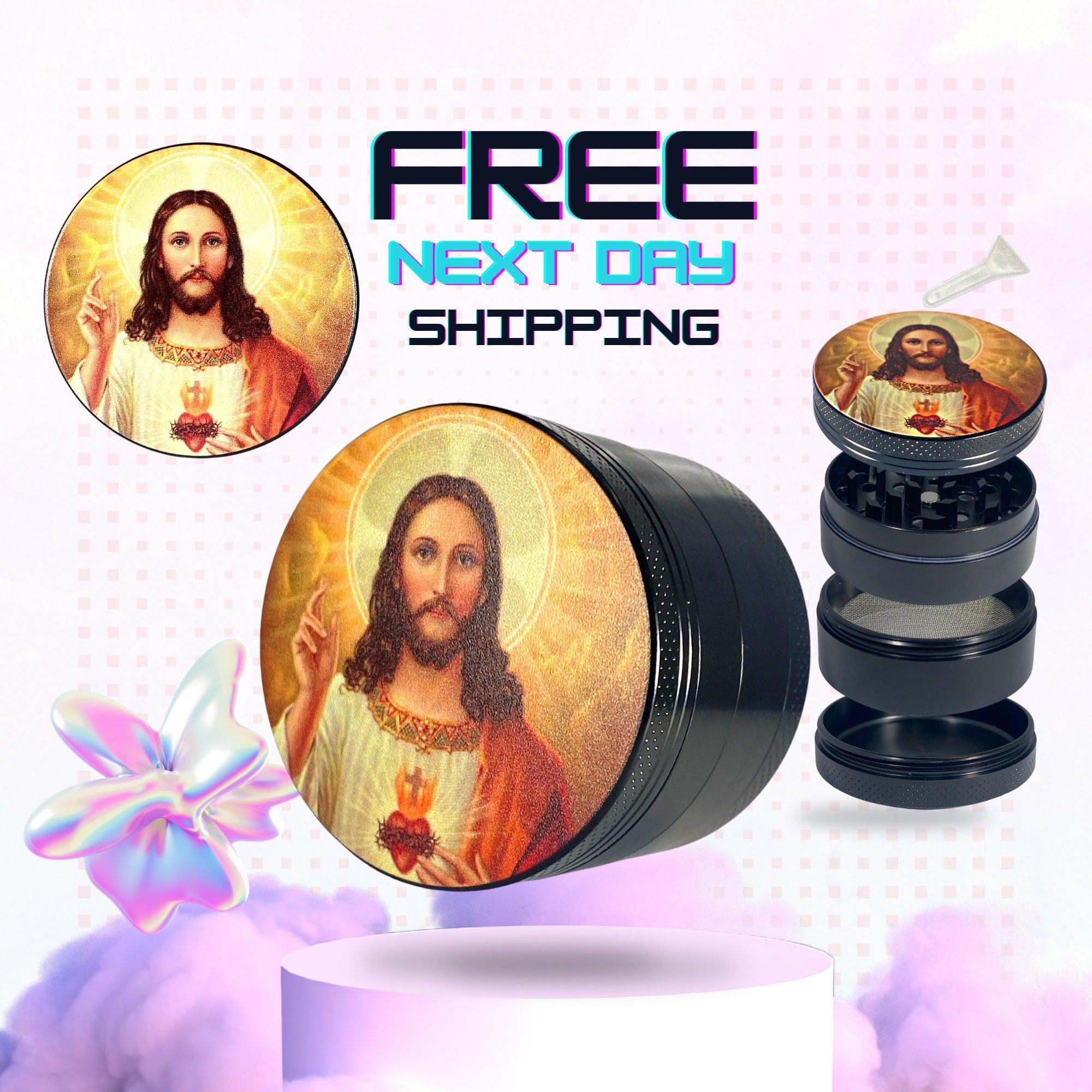 Jesus Weed Grinder | Christian Cool Funny, marijuana, cannabis grinders, accessories, 4 piece, cannabis, Religious  Psychedelic Trippy Herb