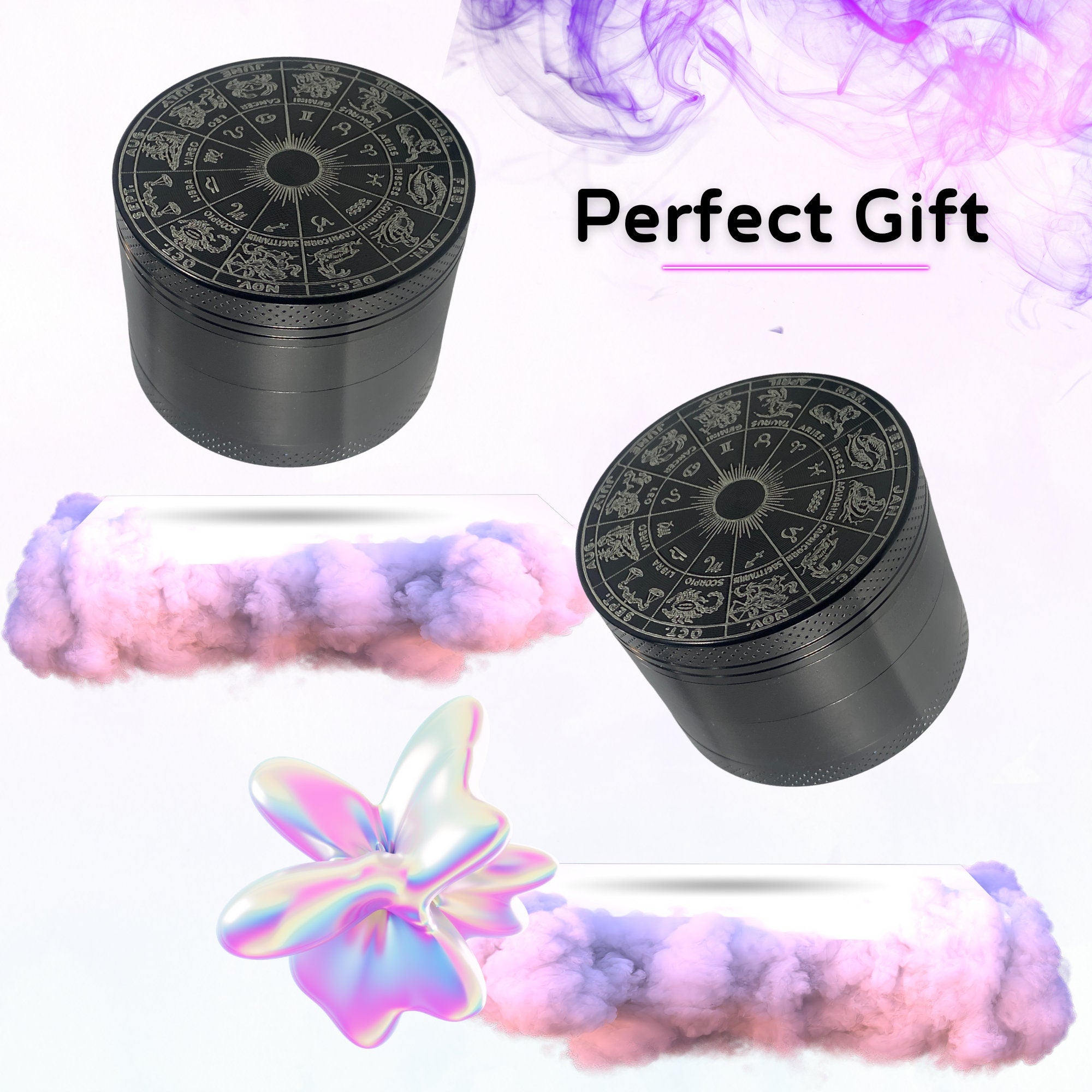 Astronomical Weed Grinder | cannabis grinders, weed accessories, astrology, metal grinder, cannabis, Space Psychedelic Trippy Herb Girly