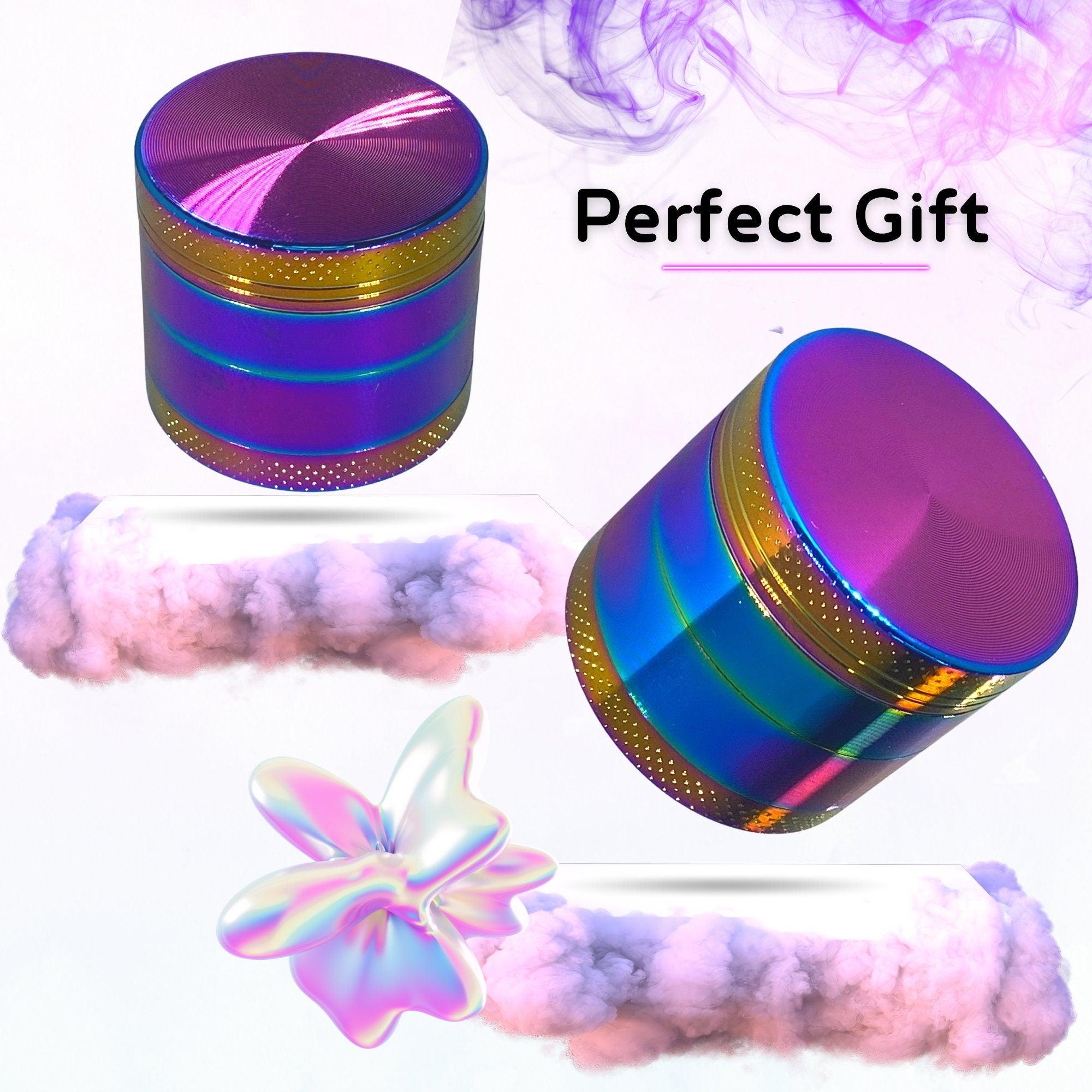 Iridescent Weed Grinder | Pocket size, Spice cannabis grinders, weed accessories,Pink, Psychedelic Rainbow Herb Girly, Tobacco Crusher Smoke