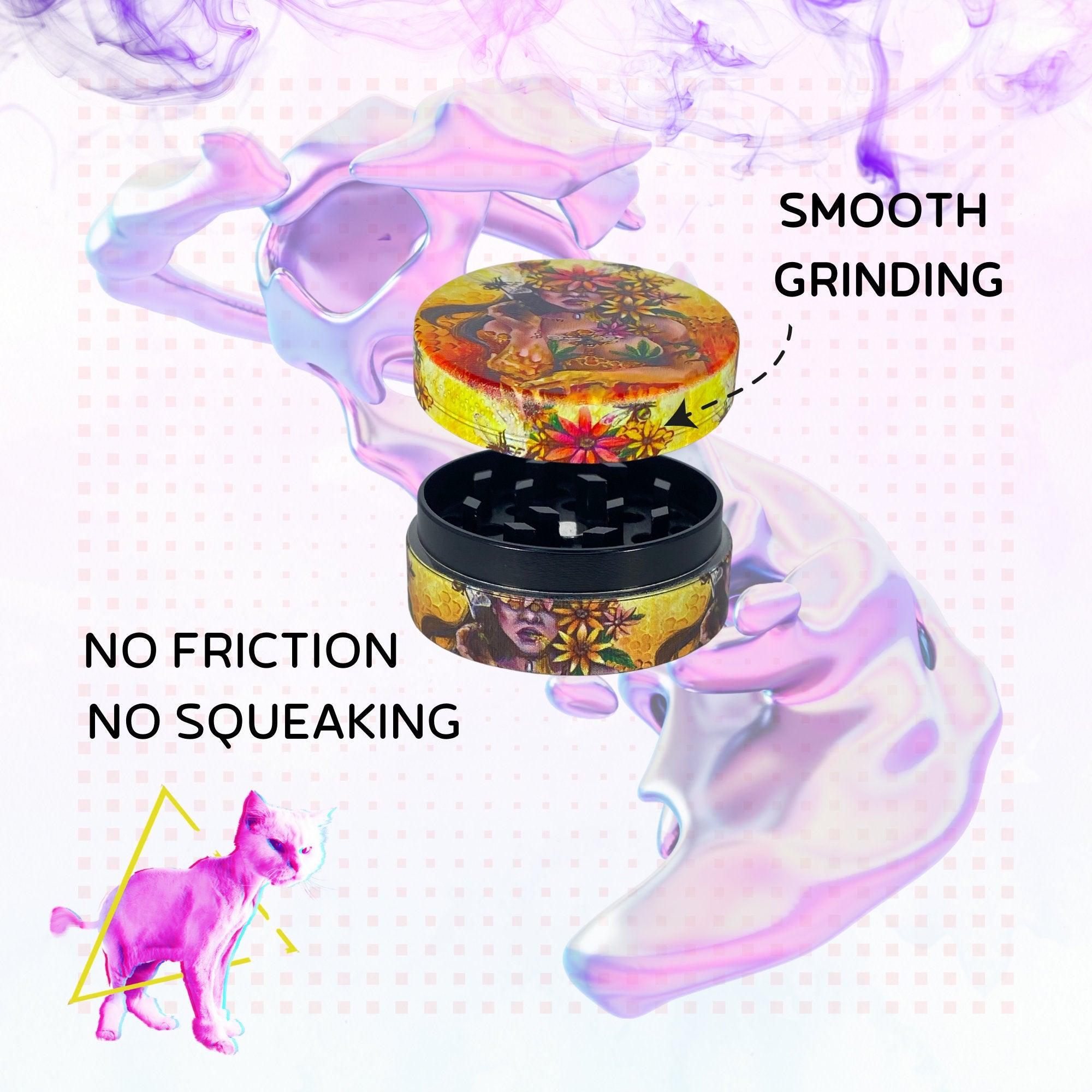 Weed Grinder | African Cool Funny, Men marijuana, cannabis grinders, accessories, 4 piece, cannabis, Pink Psychedelic Trippy Herb Girly bong