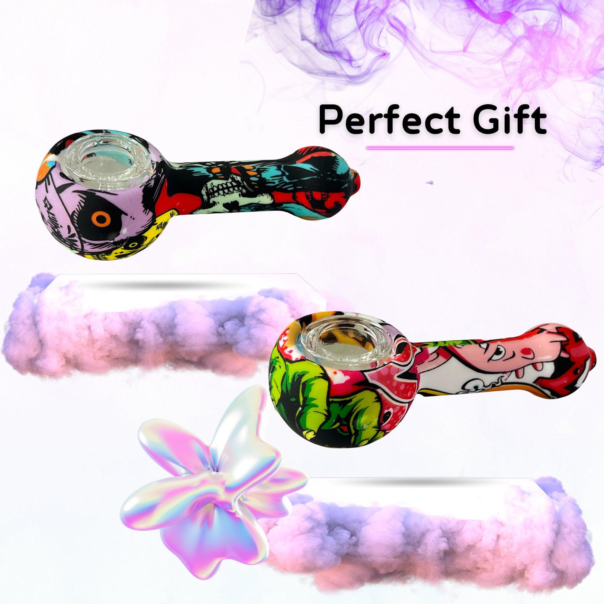 Cute Silicone Pipes: Unbreakable Collectible Pipe, Kawaii Smoking Pipe, Smoking Glass Bowl Pipe, Girly Pipe, 420 Cool Pipe, Portable Pipe