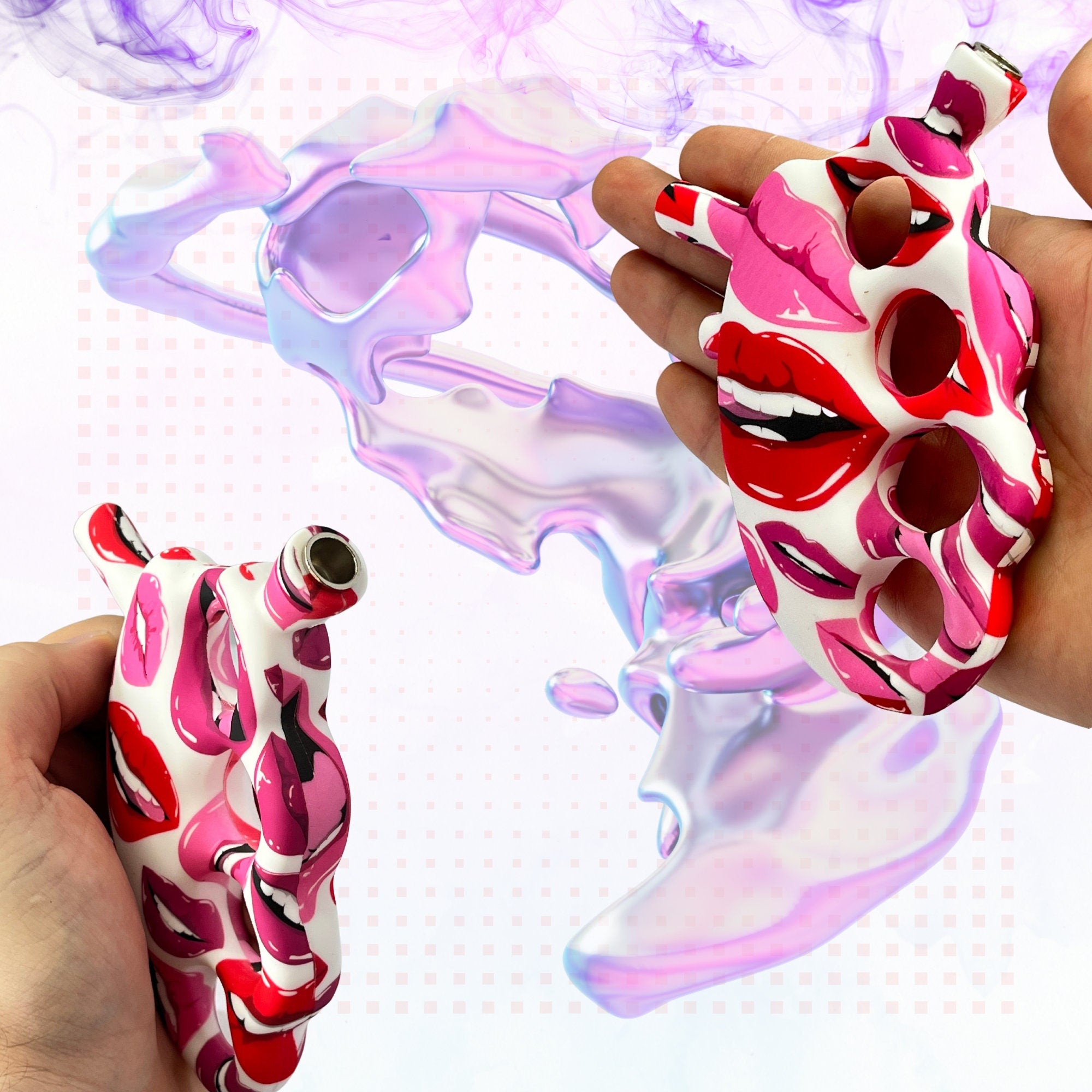 Silicone Knuckle Hand Pipe: Unbreakable Collectible Pipe, Cute Smoking 420 Pipe, Big Smoking Bowl Pipe, Girly Pipe, Handle Pipe, 420 gift